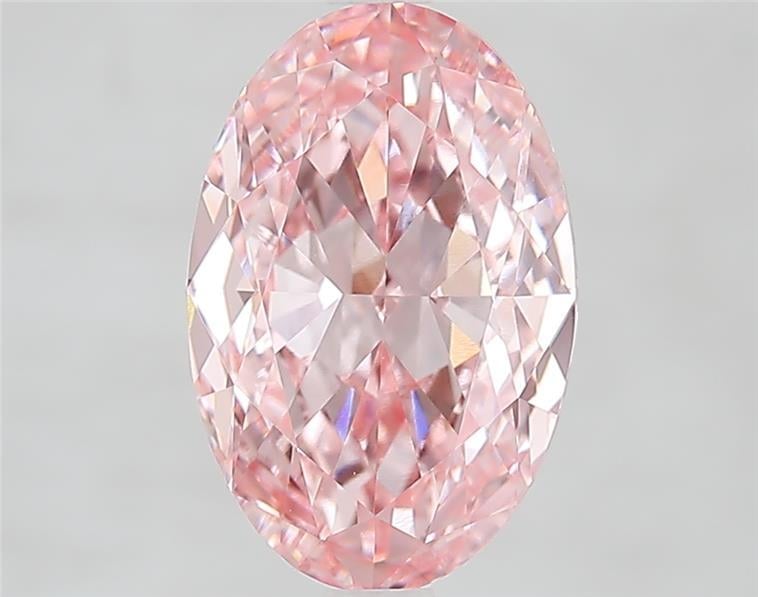 3.50 Ct. Fancy Vivid  Pink Oval Lab Grown Diamond