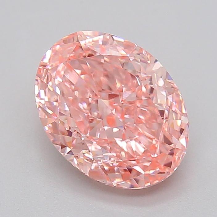 2.19 Ct. Fancy Vivid  Pink Oval Lab Grown Diamond