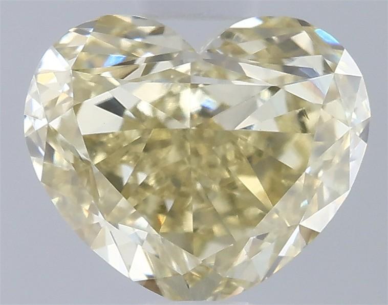 0.78 Ct. Fancy Light Yellow Heart Lab Grown Diamond
