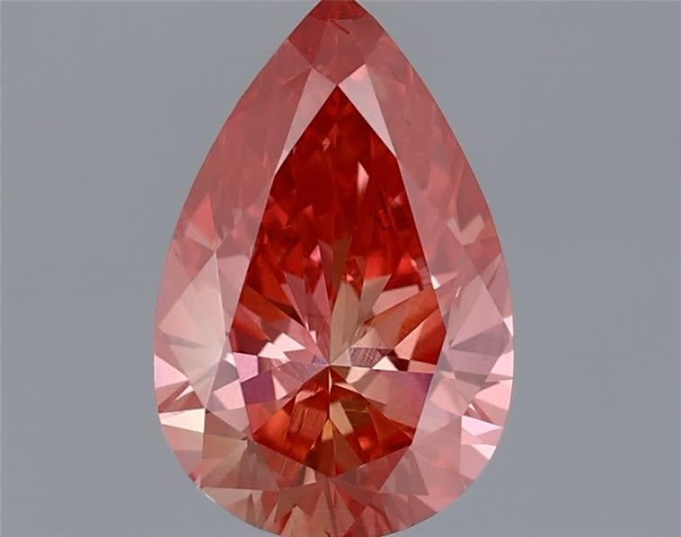 0.66 Ct. Fancy Vivid Pink Pear Lab Grown Diamond