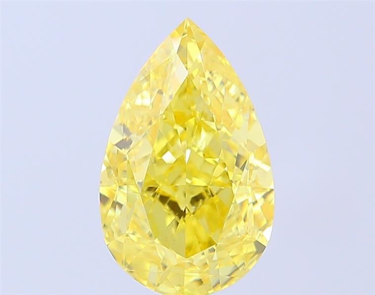 3.54 Ct. Fancy Intense Yellow Pear Lab Grown Diamond