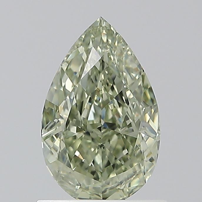 1.01 Ct. Fancy Deep  Green-Yellow Pear Diamond