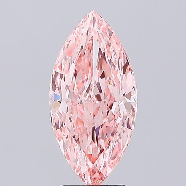 3.07 Ct. Fancy Vivid Pink Marquise Lab Grown Diamond