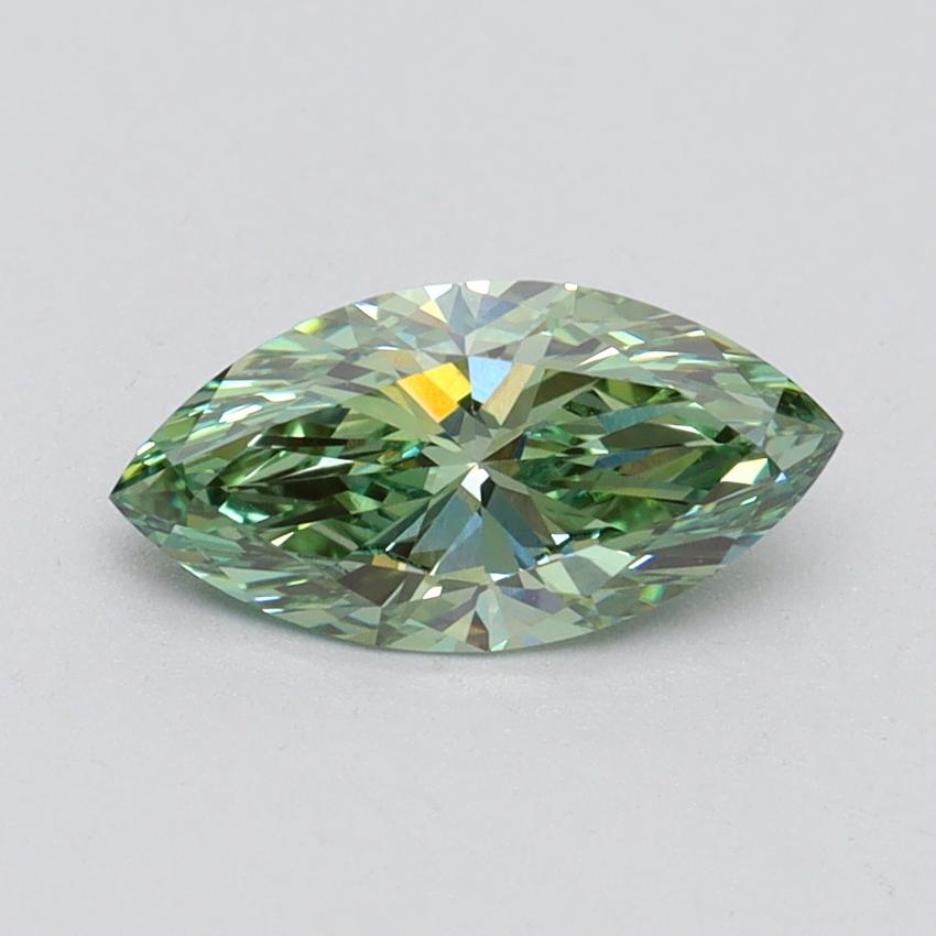 1.05 Ct. Fancy Vivid Green Marquise Lab Grown Diamond
