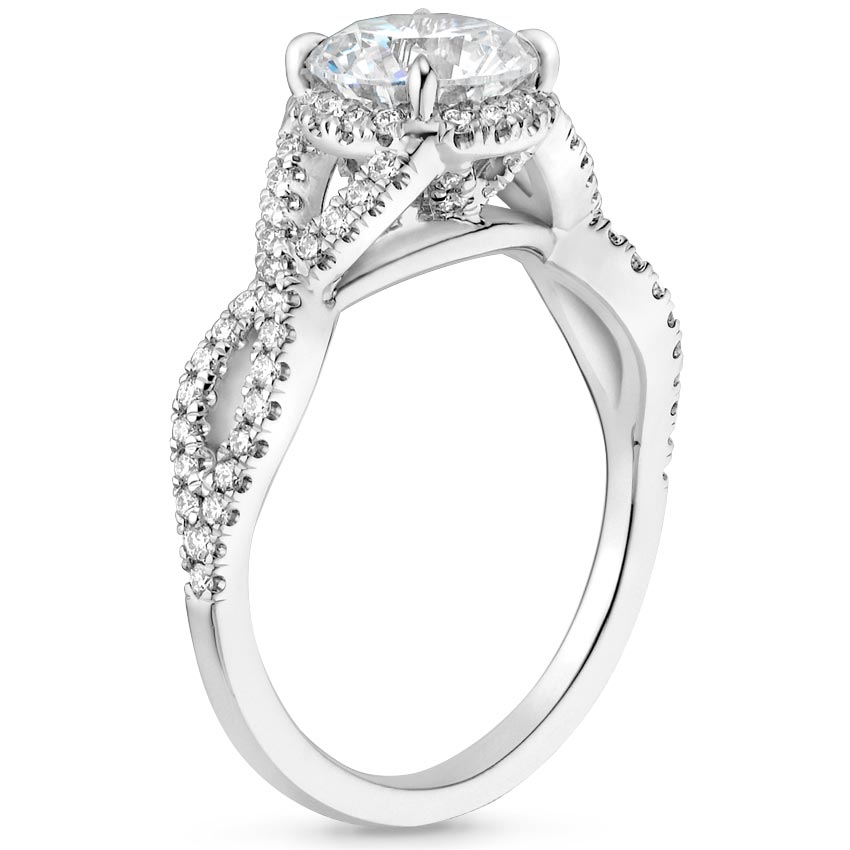 Platinum Entwined Halo Diamond Ring (1/3 ct. tw.), large side view