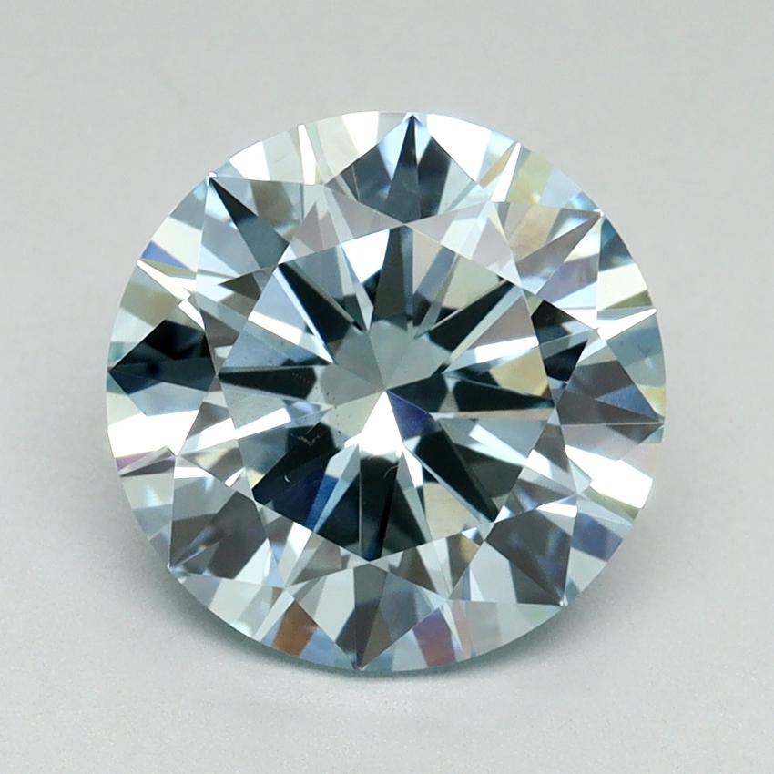 3.01 Ct. Fancy Intense Blue Round Lab Grown Diamond