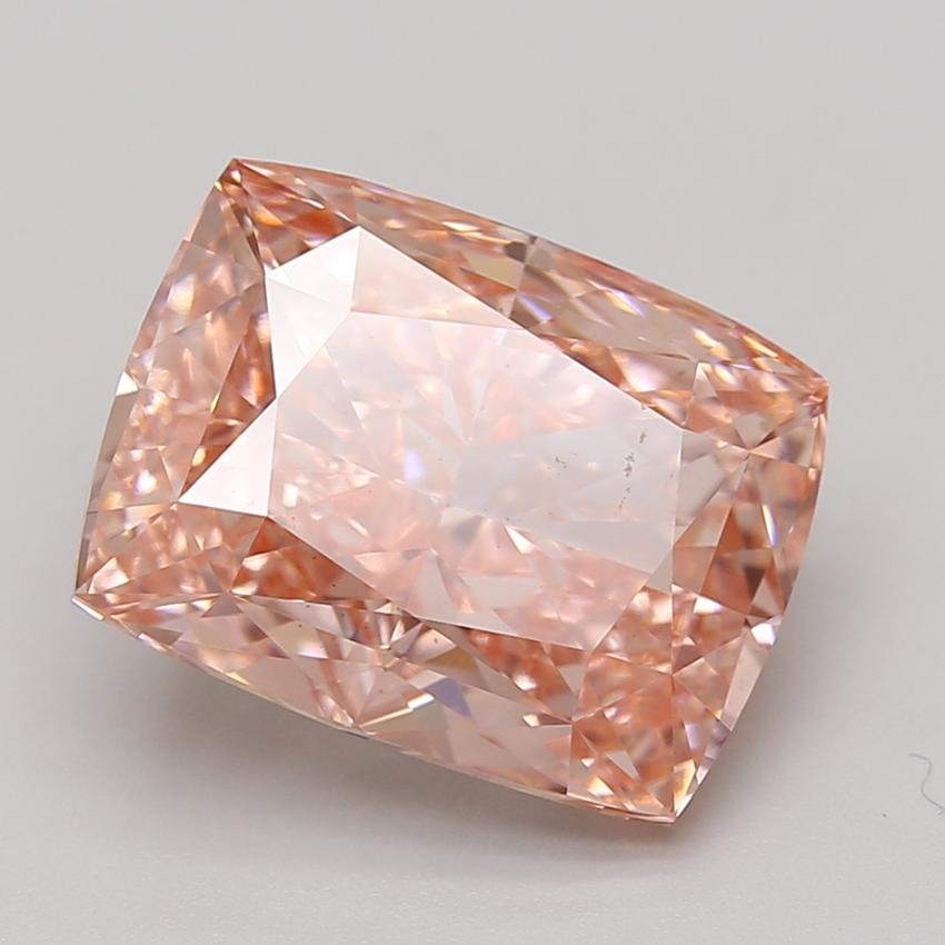 8.04 Ct. Fancy Vivid Pink Cushion Lab Grown Diamond