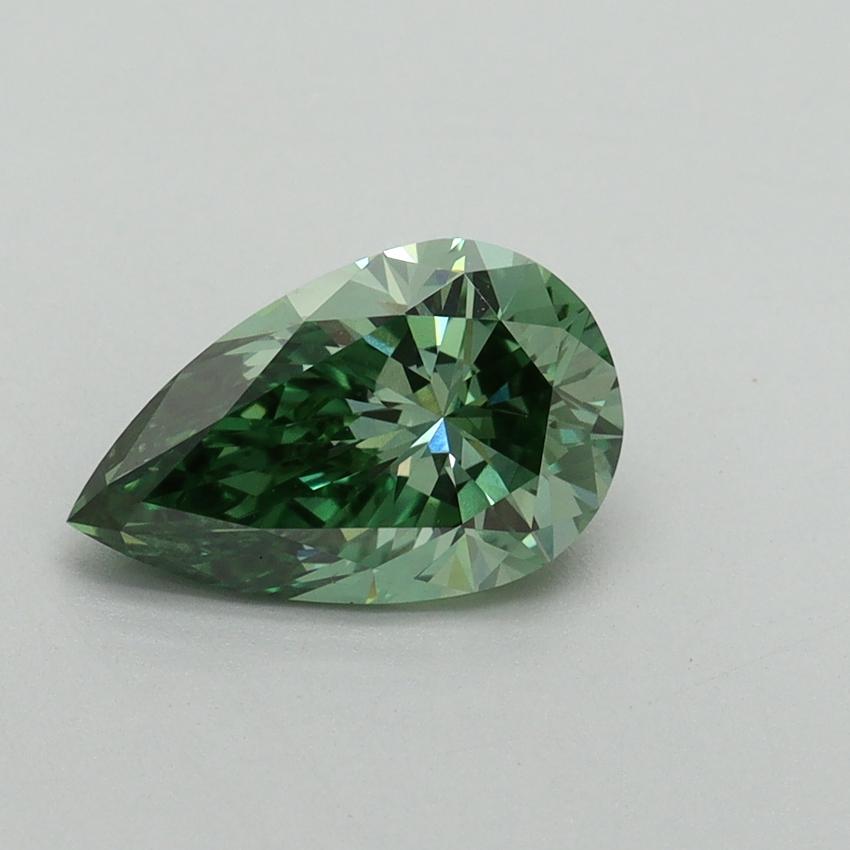 1.50 Ct. Fancy Vivid Green Pear Lab Grown Diamond