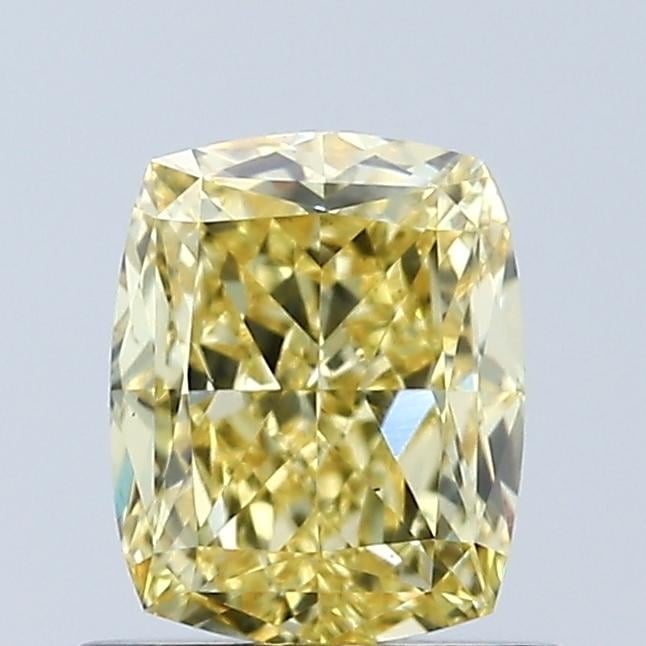 1.04 Ct. Fancy Vivid Yellow Cushion Lab Grown Diamond