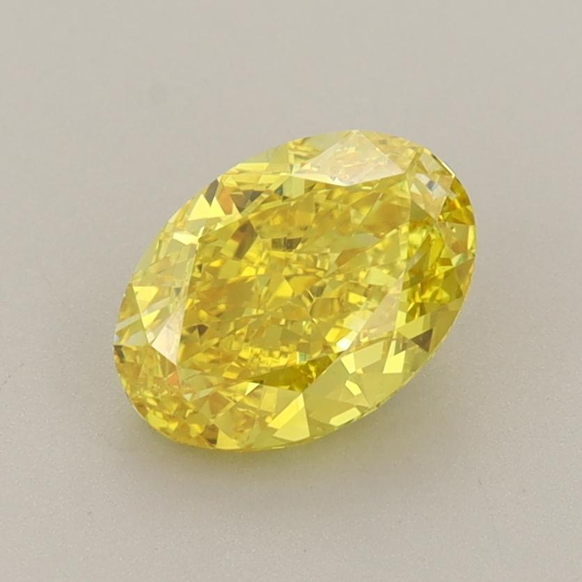 1.32 Ct. Fancy Vivid  Yellow Oval Lab Grown Diamond