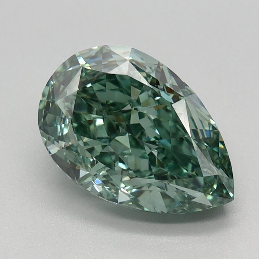 1.64 Ct. Fancy Vivid Green Pear Lab Grown Diamond
