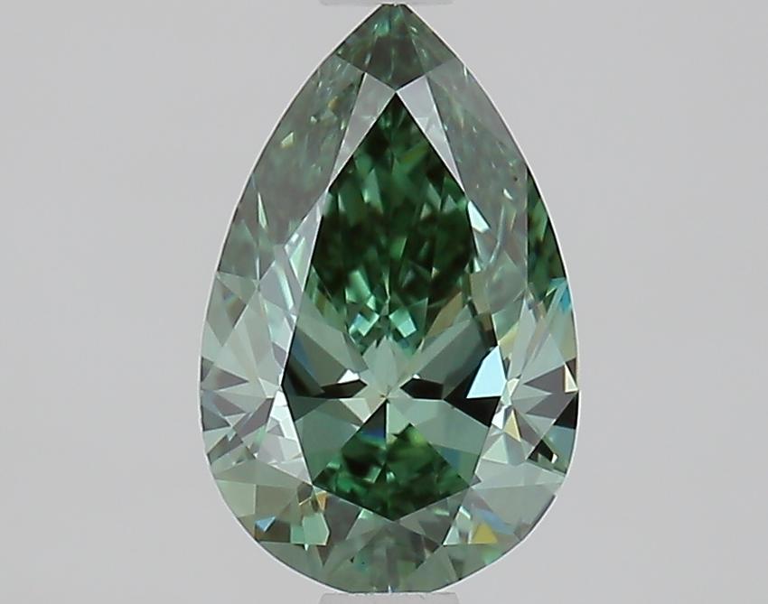 1.04 Ct. Fancy Vivid Green Pear Lab Grown Diamond