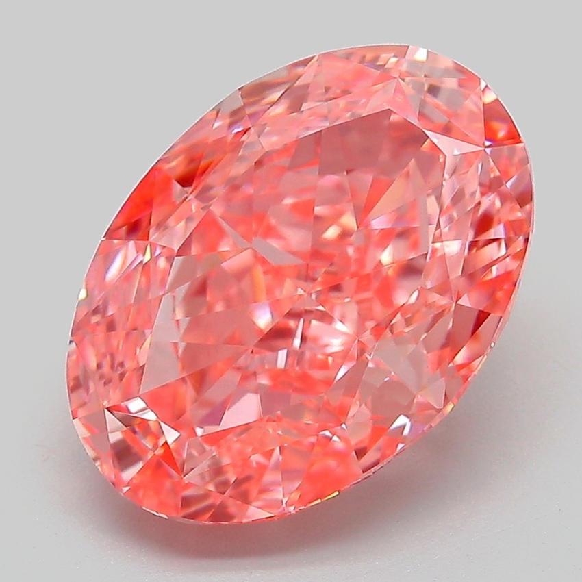 5.58 Ct. Fancy Vivid Pink Oval Lab Grown Diamond