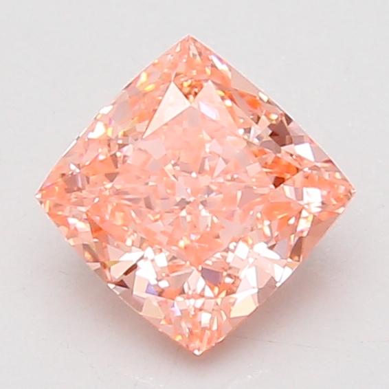 1.53 Ct. Fancy Vivid Pink Cushion Lab Grown Diamond