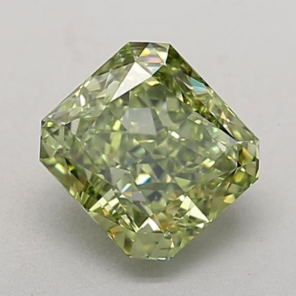 1.56 Ct. Fancy Vivid  Green Radiant Lab Grown Diamond