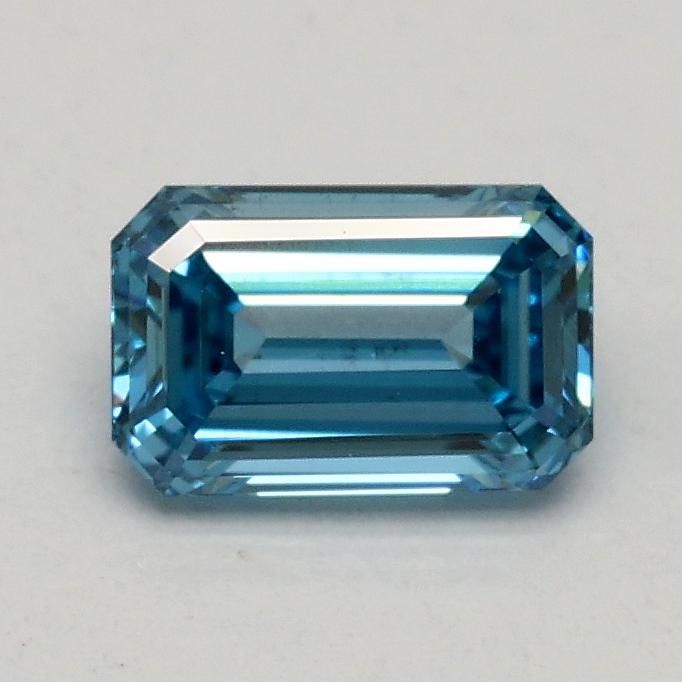 0.51 Ct. Fancy Vivid Blue Emerald Lab Grown Diamond