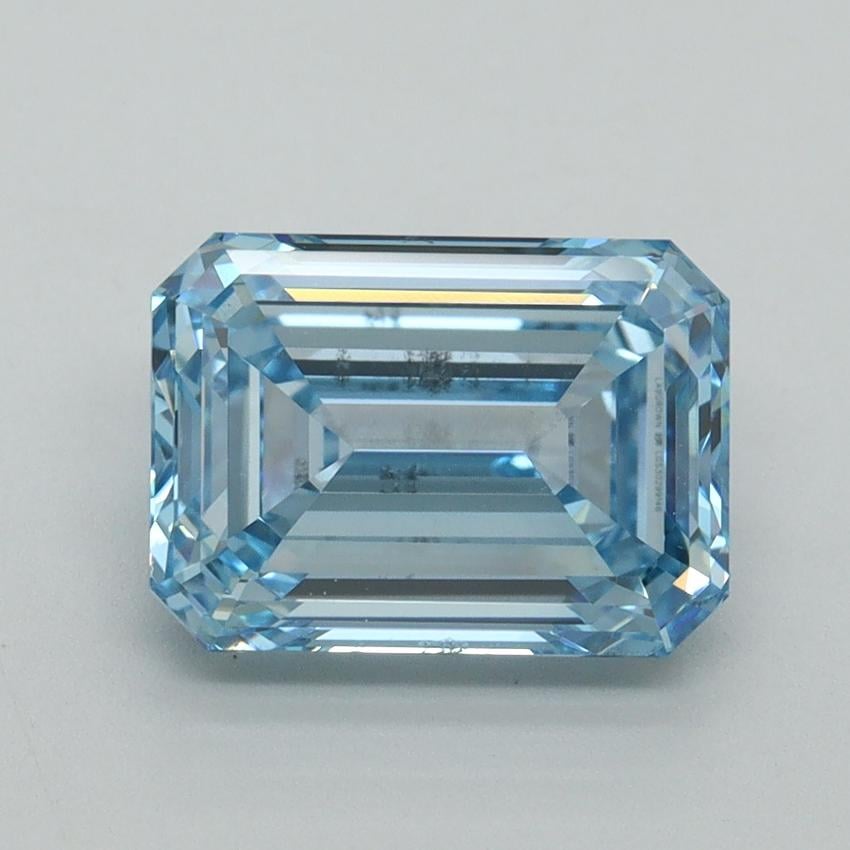 3.03 Ct. Fancy Intense Blue Emerald Lab Grown Diamond