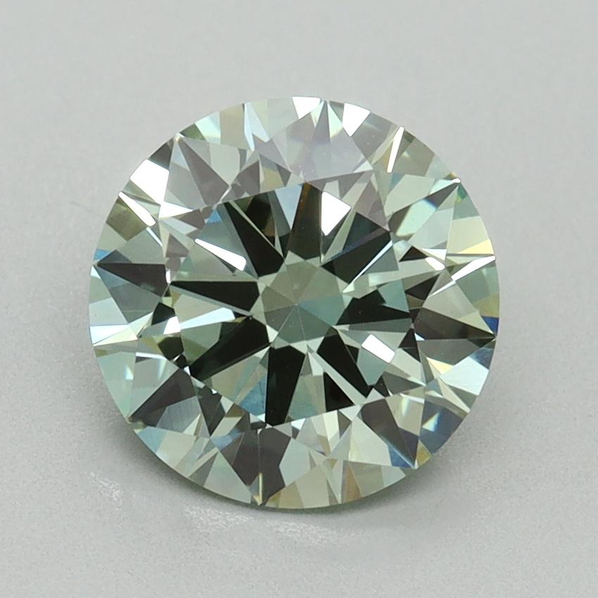 1.87 Ct. Fancy Vivid Green Round Lab Grown Diamond