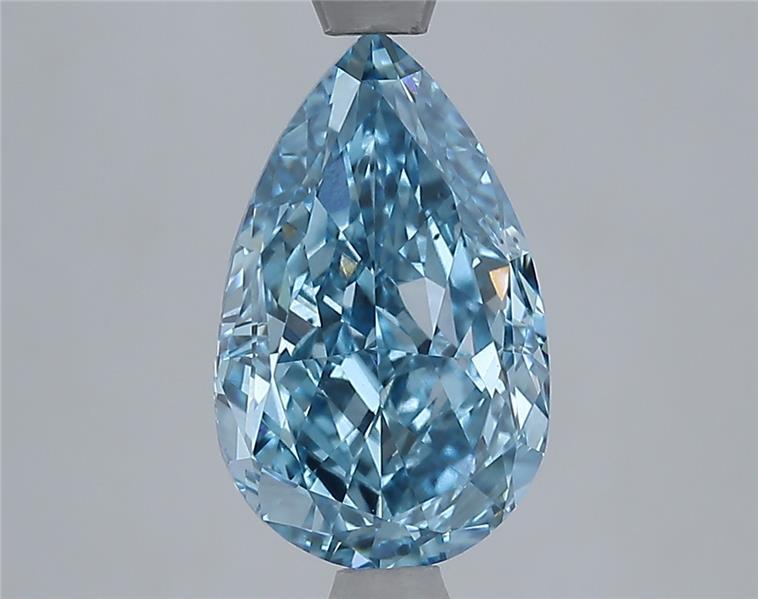 3.05 Ct. Fancy Vivid Blue Blue Pear Lab Grown Diamond