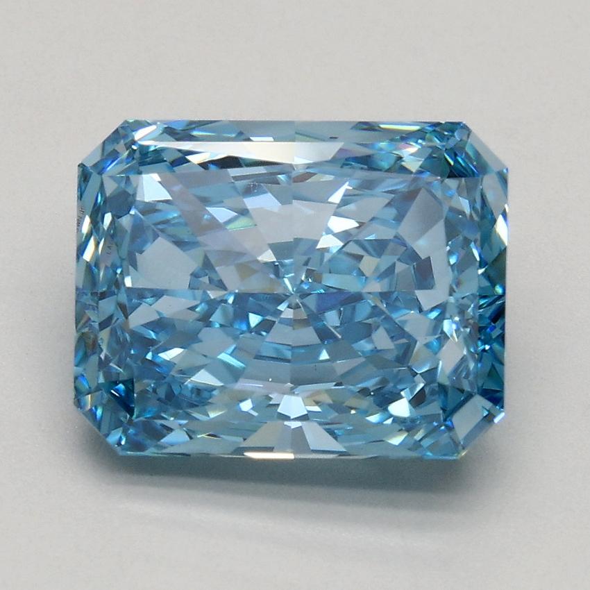 2.50 Ct. Fancy Vivid Blue Radiant Lab Grown Diamond