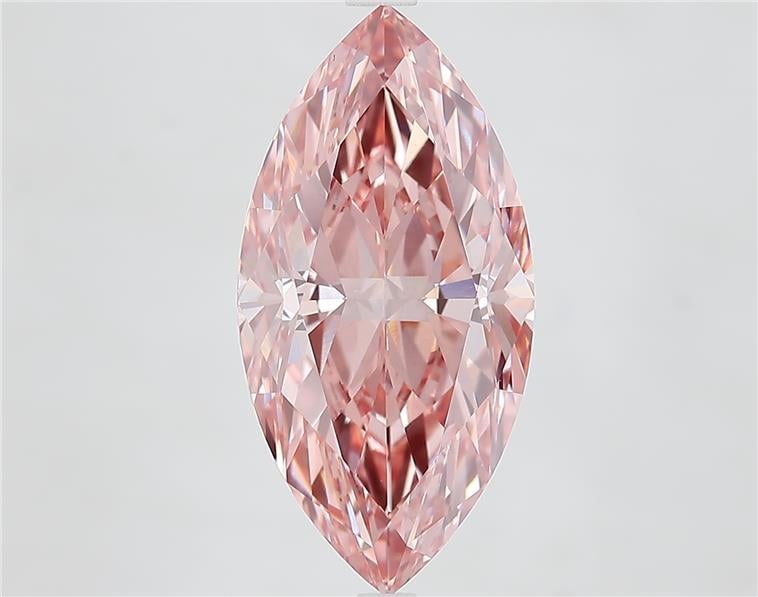 5.62 Ct. Fancy Vivid  Pink Marquise Lab Grown Diamond