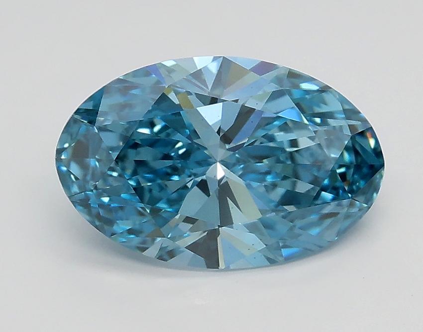 1.51 Ct. Fancy Vivid Blue Oval Lab Grown Diamond