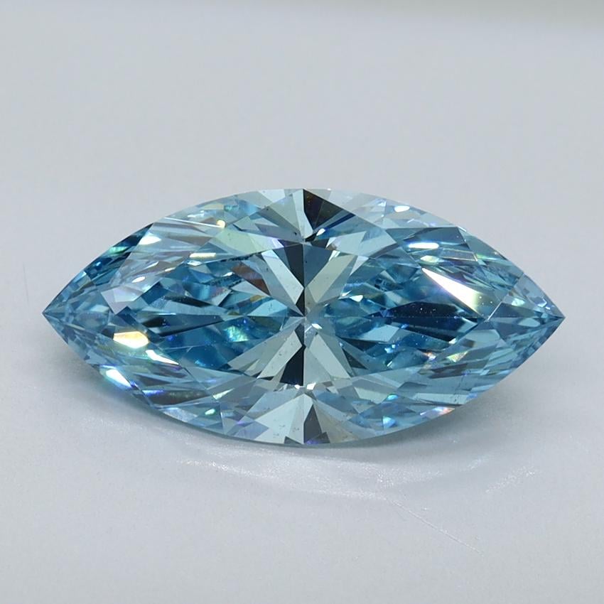 2.01 Ct. Fancy Vivid Blue Marquise Lab Grown Diamond