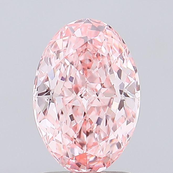2.01 Ct. Fancy Vivid Pink Oval Lab Grown Diamond