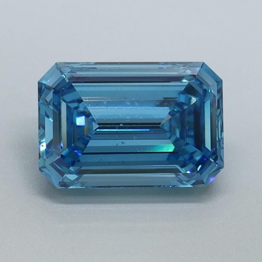1.51 Ct. Fancy Vivid Malibu Blue Emerald Lab Grown Diamond