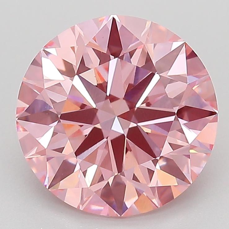 3.02 Ct. Fancy Intense Pink Round Lab Grown Diamond