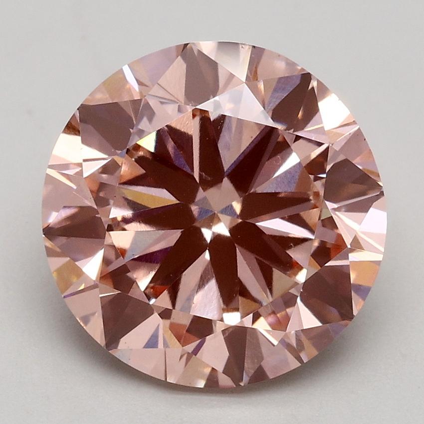 3.00 Ct. Fancy Intense Pink Round Lab Grown Diamond