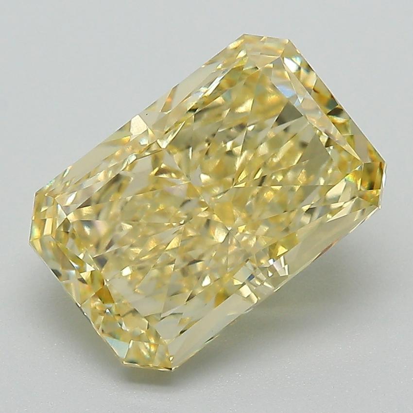 4.24 Ct. Fancy Vivid Yellow Radiant Lab Grown Diamond