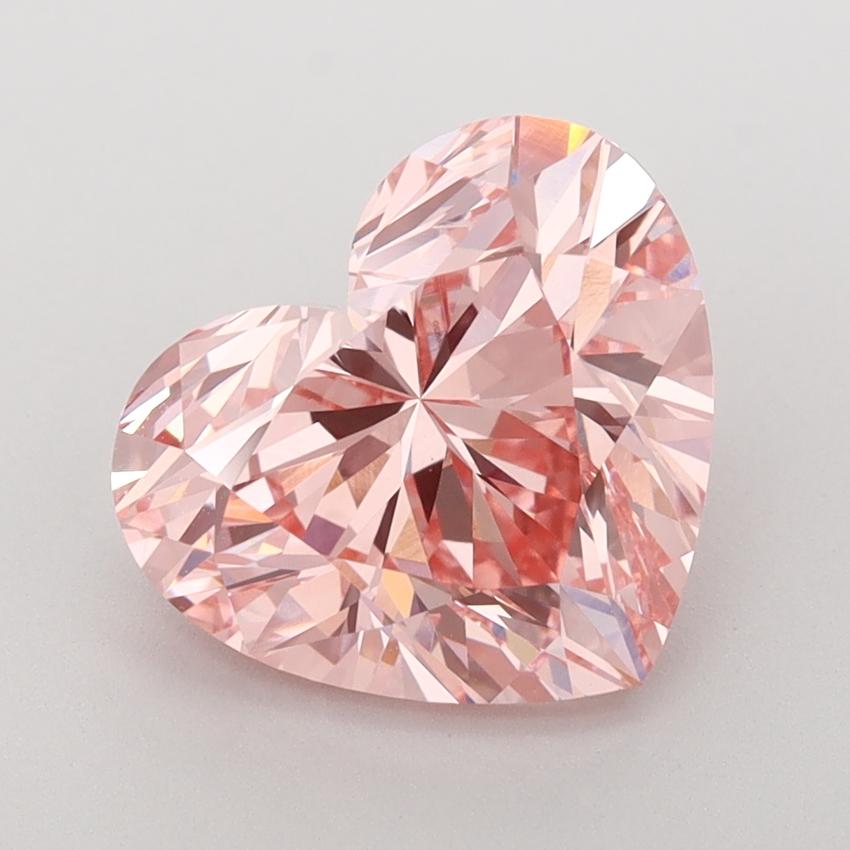 3.62 Ct. Fancy Vivid  Pink Heart Lab Grown Diamond
