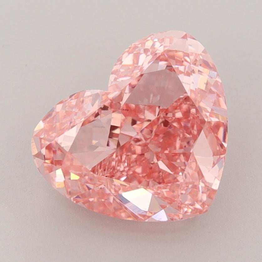 3.04 Ct. Fancy Vivid  Pink Heart Lab Grown Diamond