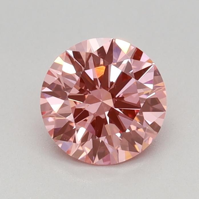 0.54 Ct. Fancy Vivid Pink Round Lab Grown Diamond