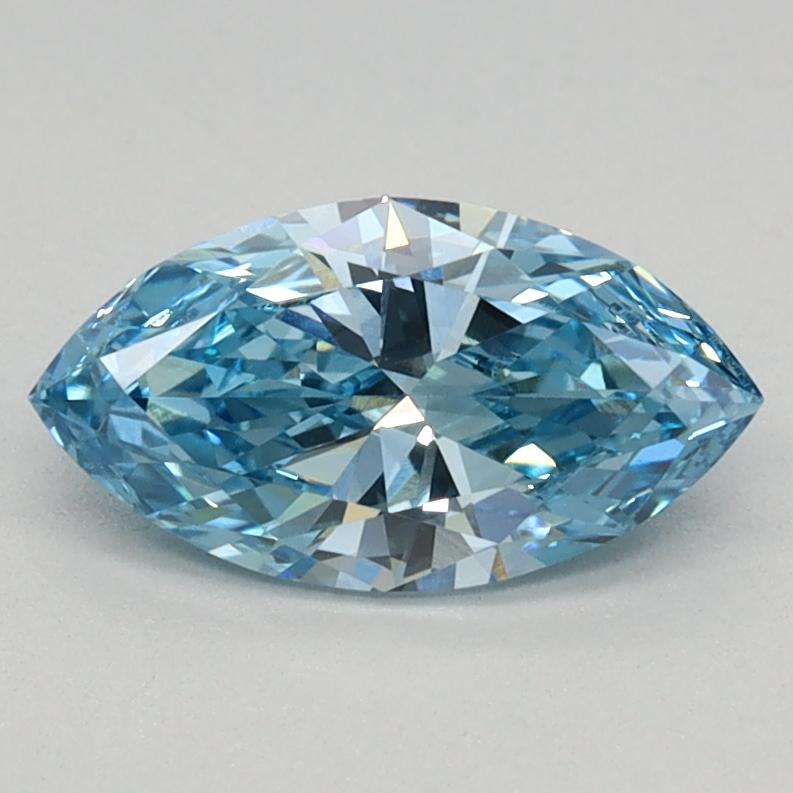 0.61 Ct. Fancy Vivid Blue Marquise Lab Grown Diamond