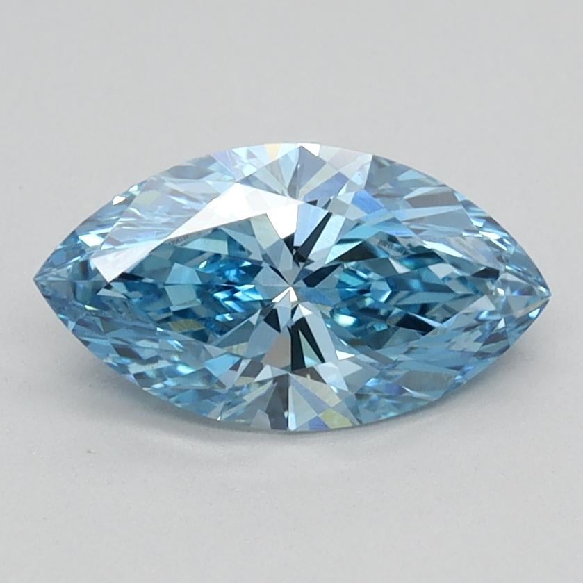 0.81 Ct. Fancy Vivid Blue Marquise Lab Grown Diamond