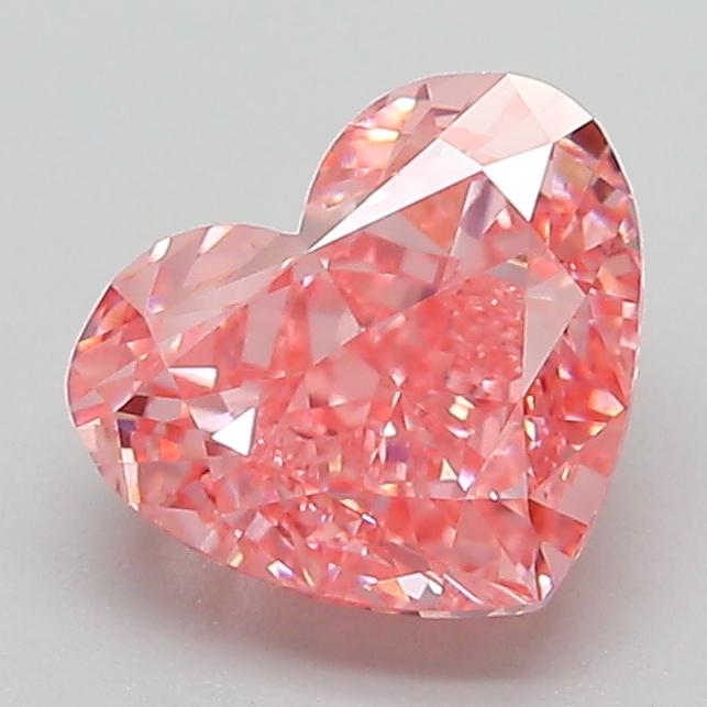 1.82 Ct. Fancy Vivid Pink Heart Lab Grown Diamond