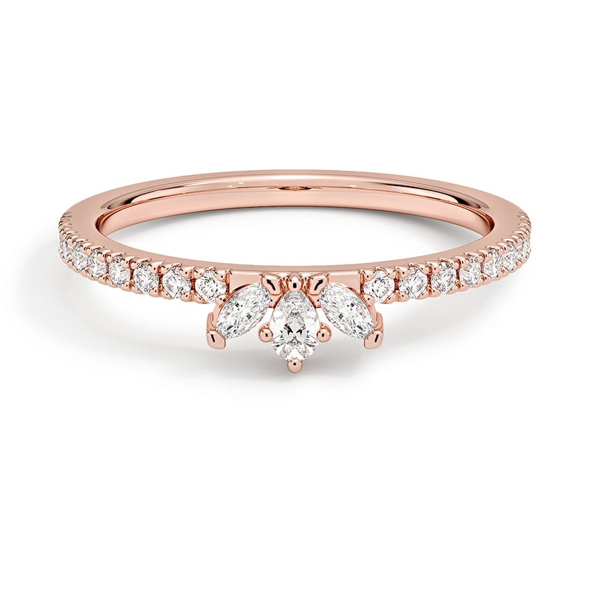 Custom Flower Bud Diamond Ring
