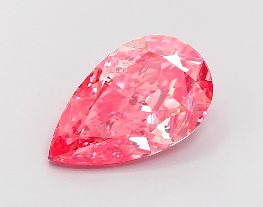 3.17 Ct. Fancy Vivid Pink Pear Lab Grown Diamond