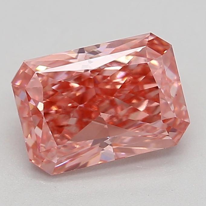 0.89 Ct. Fancy Vivid  Pink Radiant Lab Grown Diamond