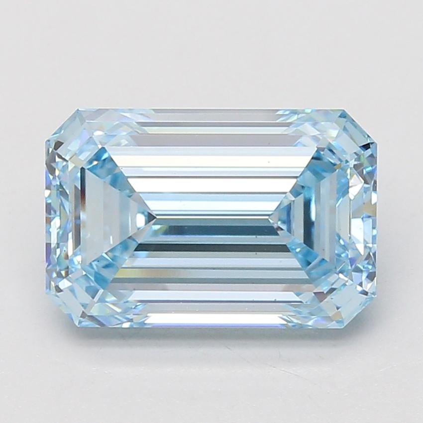 5.05 Ct. Fancy Intense Blue Emerald Lab Grown Diamond