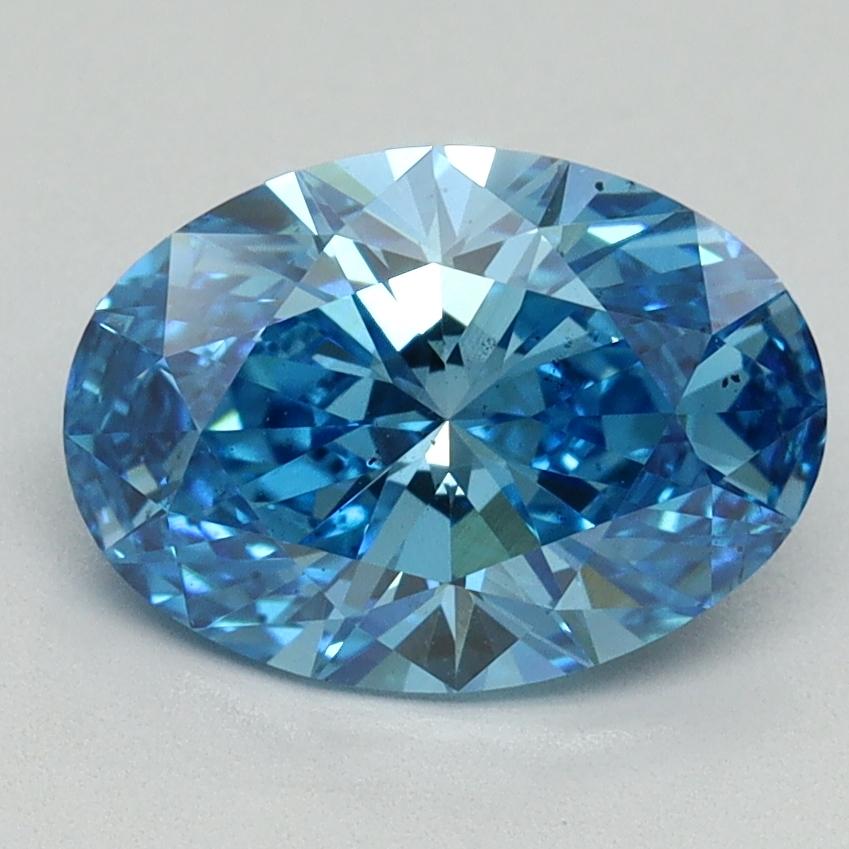 2.05 Ct. Fancy Vivid Blue Oval Lab Grown Diamond