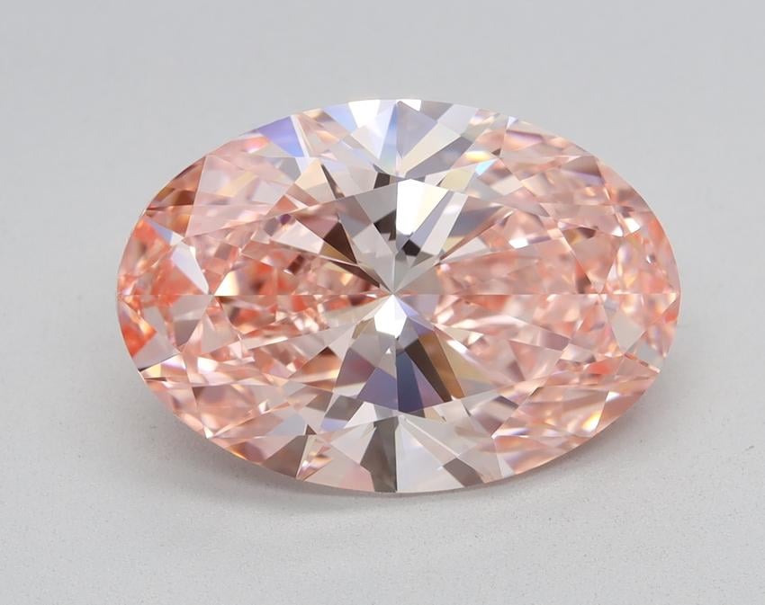 3.72 Ct. Fancy Vivid Pink Oval Lab Grown Diamond