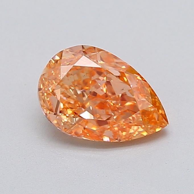 1.04 Ct. Fancy Vivid Orangy Pink Pear Lab Grown Diamond