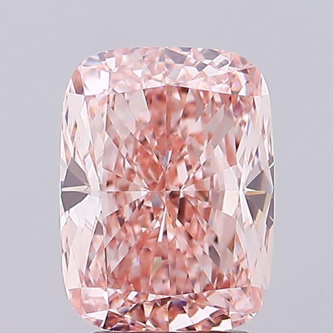 3.73 Ct. Fancy Intense Pink Cushion Lab Grown Diamond