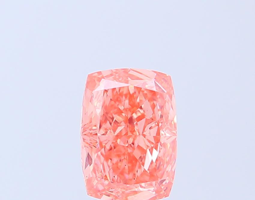 2.03 Ct. Fancy Vivid Brownish Pink Cushion Lab Grown Diamond