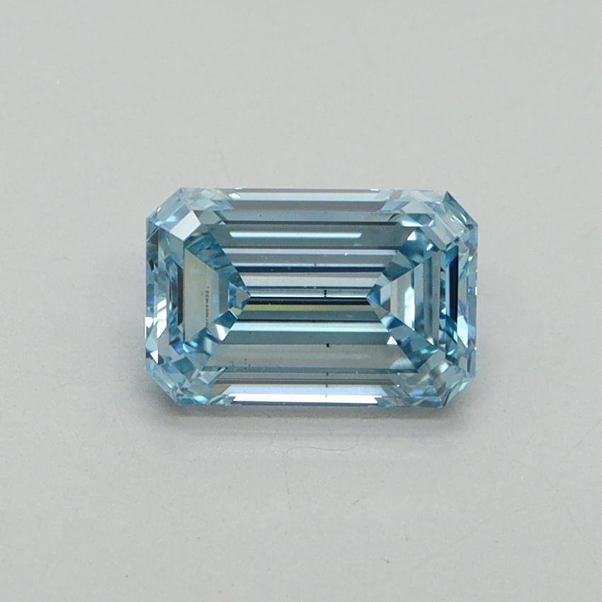 1.05 Ct. Fancy Vivid Blue Emerald Lab Grown Diamond