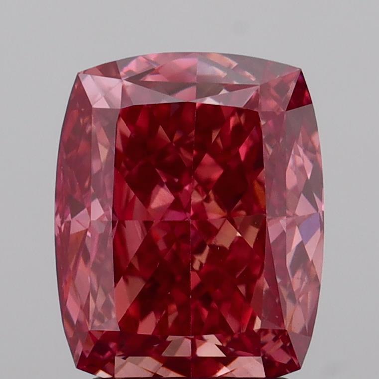 2.51 Ct. Fancy Deep  Pink Cushion Lab Grown Diamond