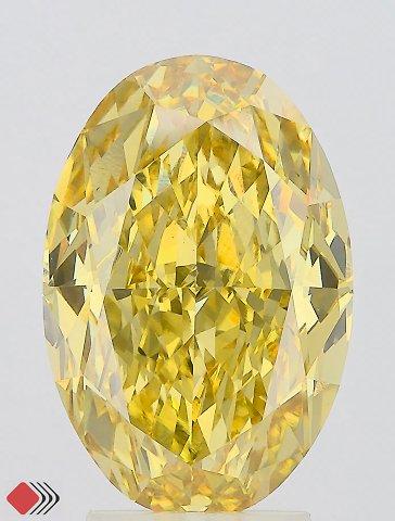 5.03 Ct. Fancy Yellow Oval Lab Grown Diamond